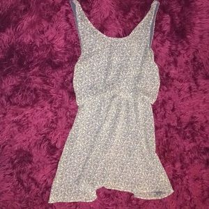 Blue Floral Deep Side Tank Sundress